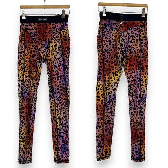 Savage X Fenty Pants - Savage X Fenty Leopard Print Leggings Pants Small Mobwife Aesthetic Pockets